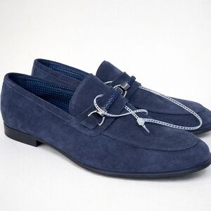 Section X Men’s Blue Suede Slip-On Loafers – Size 9 – NWOB